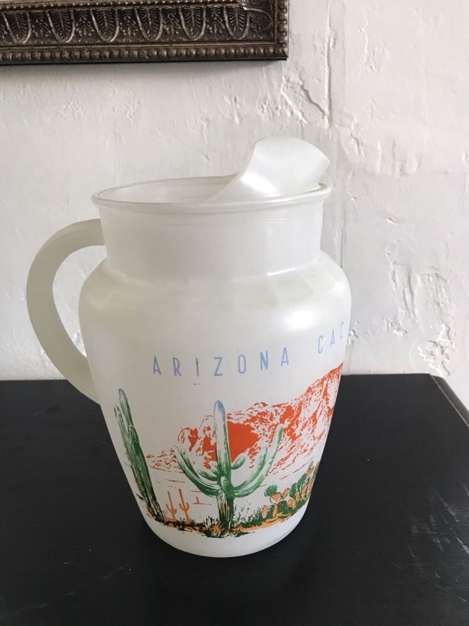 Blakely Arizona Cacti frosted glass pitcher