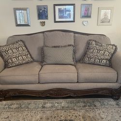 🛋️ Ashley Furniture Cecilyn Couch & 2 Gordon’s Wood Tables - Perfect formal living room set!