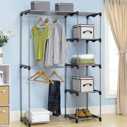 Hanging Closet Organizer and Storage Heavy Duty Clothes Rack Sturdy Rod Large Garment Rack