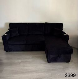 New black sofa bed