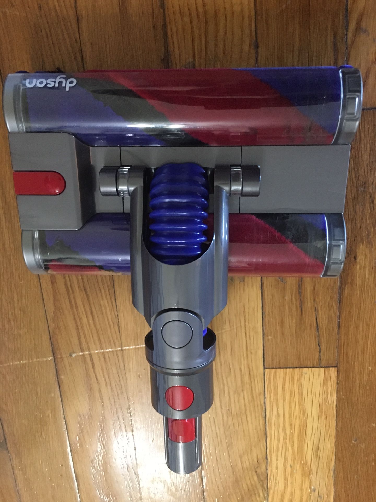 Dyson Genuine Double Fluffy Soft Roller For Dyson Omni-Glide Floor Head- SV19.  Item is previously used but is cleaned up in and out and in good worki