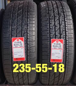 2 used tires 235/55/18 Firestone (A+)