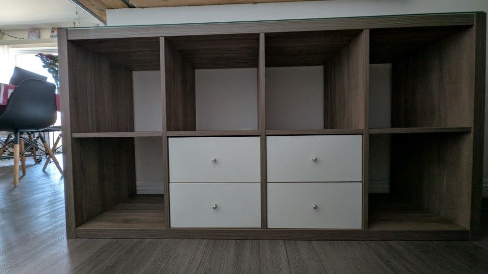 Glass Top Credenza