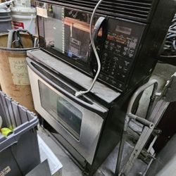 GE Under Cabinet Microwave And Stainless Steel Oven
