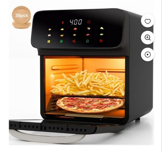 New Air Fryer 12QT Convection Oven with 10-in-1 Multi Function, Visible Window and Touchscreen