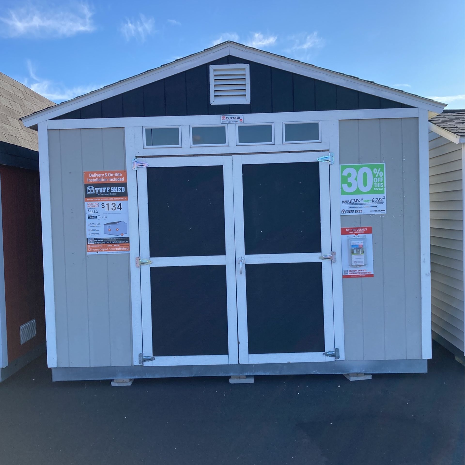 Tuff Shed TR800 12x16 Display Shed On Sale For 30% Gig