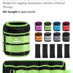 FRAGRAIM New Adjustable Ankle Weights W Removable Sandbags