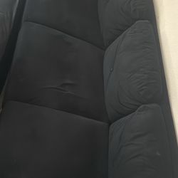 All Black living room couch 