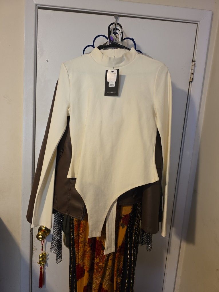Cream Long Sleeve Shirt