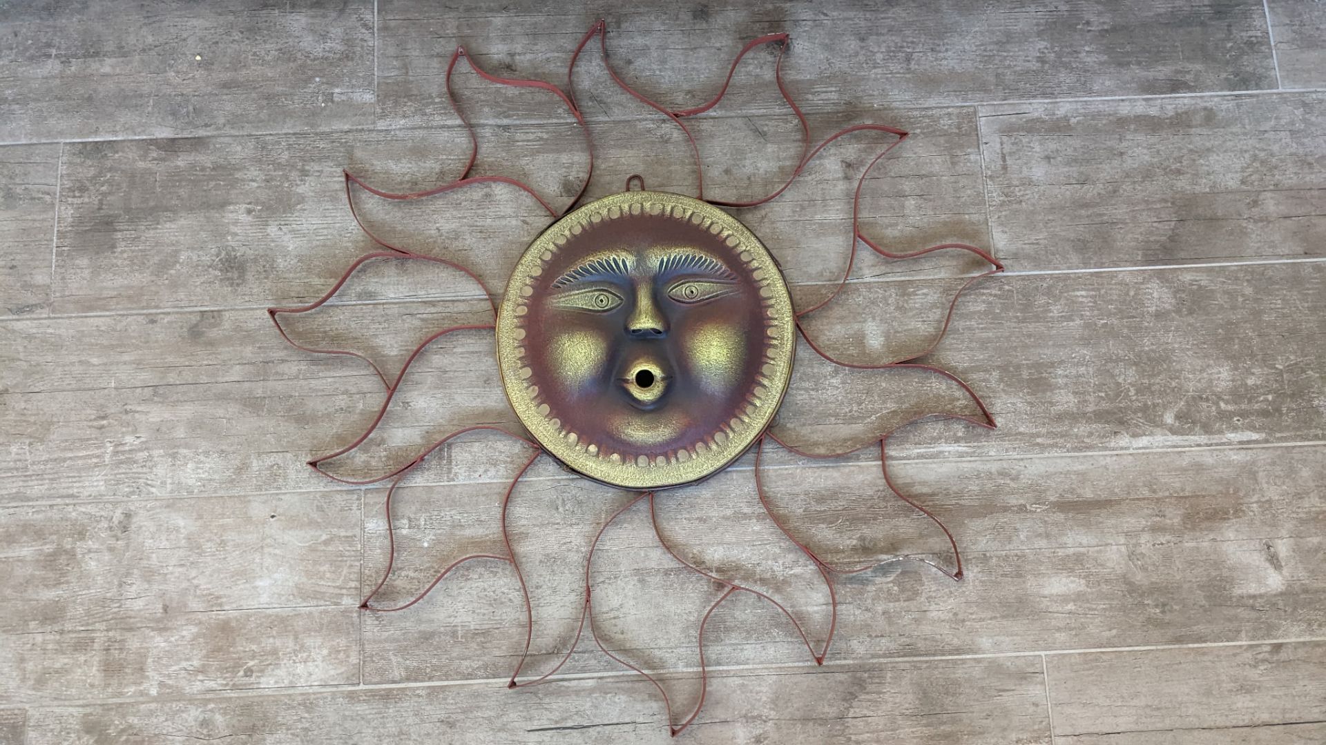 Metal & Clay Sun 3 ft by 3 ft