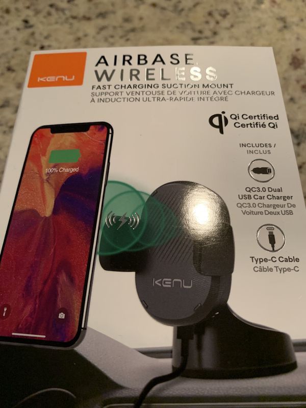 Brand new in unopened box Kenu Airbase Wireless | Fast-Charging Suction Mount | Qi-Wireless for iPhone and Android
