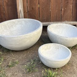 Handmade Concrete Bowl Planter - Perfect for Succulents or Flowers