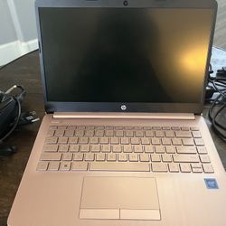 HP 14inch Screen rose Color Laptop 