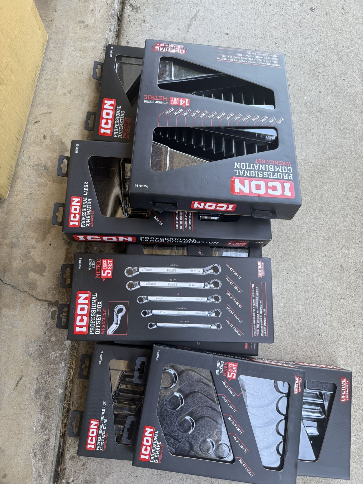 Empty Icon Wrench Boxes/Organizers