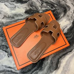 Hermes Oran Brown Sandles