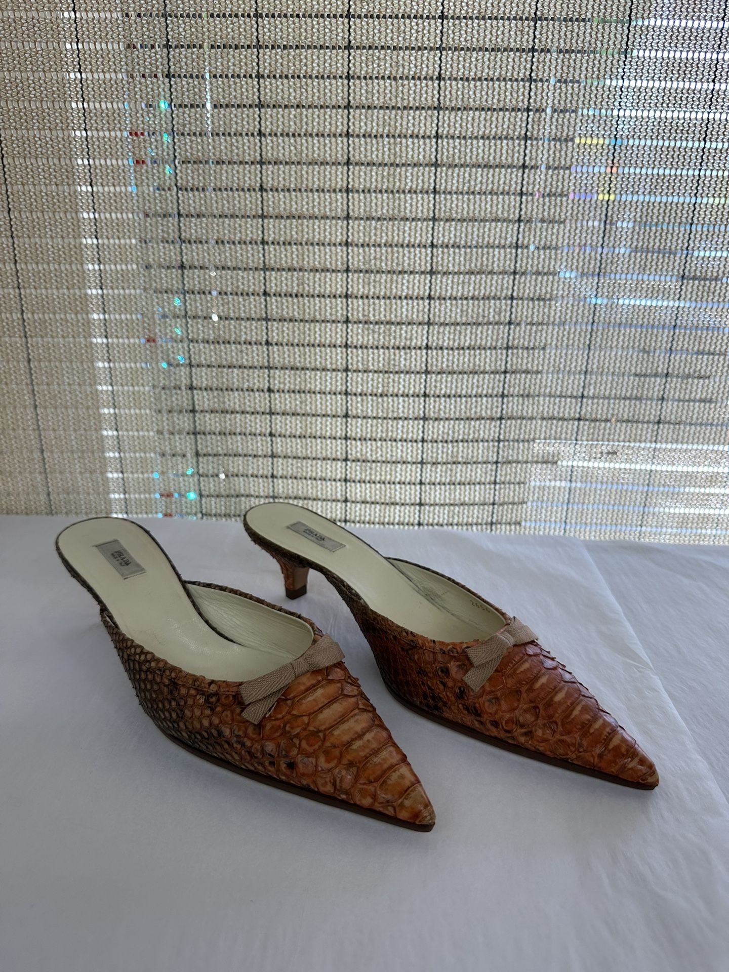 Vintage Prada Kitten Heel Slides