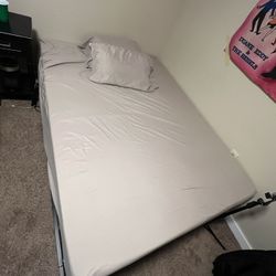 Queen Bed And Bed Frame With Led Lights 