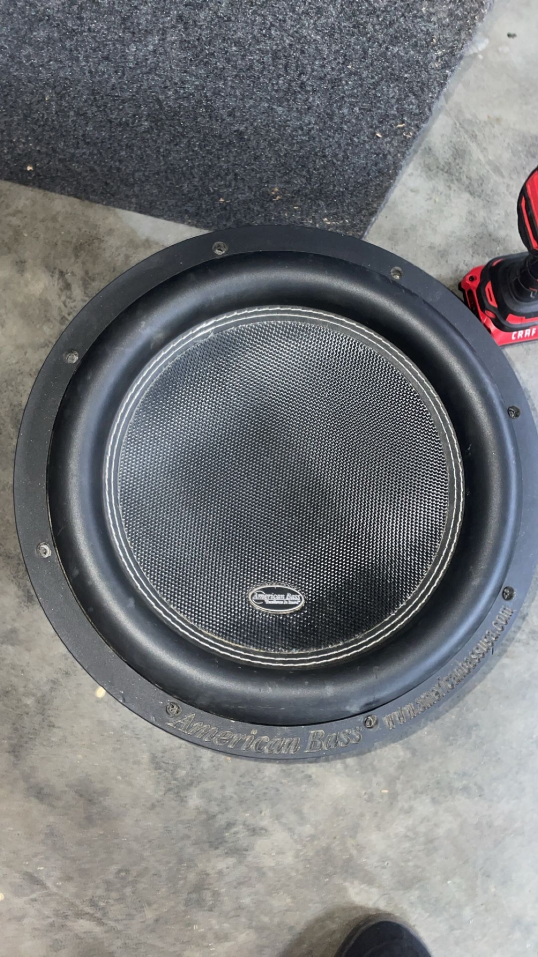 American bass Xr-12 subwoofer and box