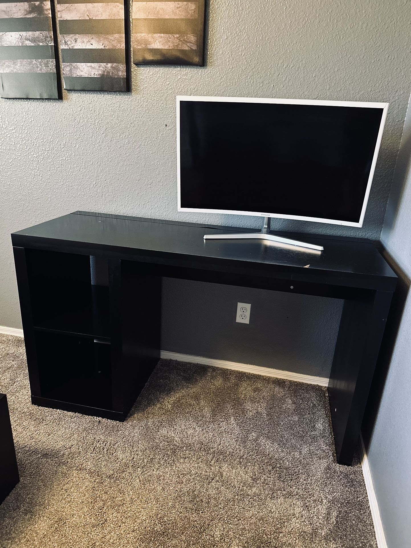 Black IKEA Desk