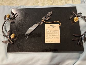 Michael Aram Pomegranate cheese board and knife