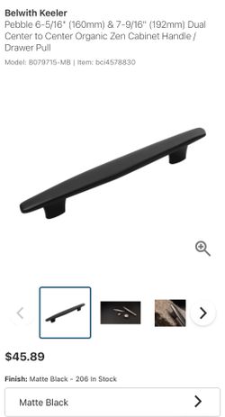 Belwith Keeler Pebble Design Drawer Cabinet  pulls 7”