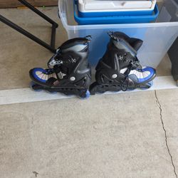 2XS Comfort Flex Inline Skates / Rollerblades — black & blue — adult size 9