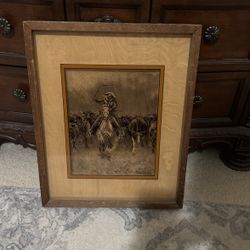 Frederick Remington LUCID LINES Cowboy photography on glass 