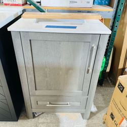 24in Stone Gray Single Sink Bathroom Vanity $299  