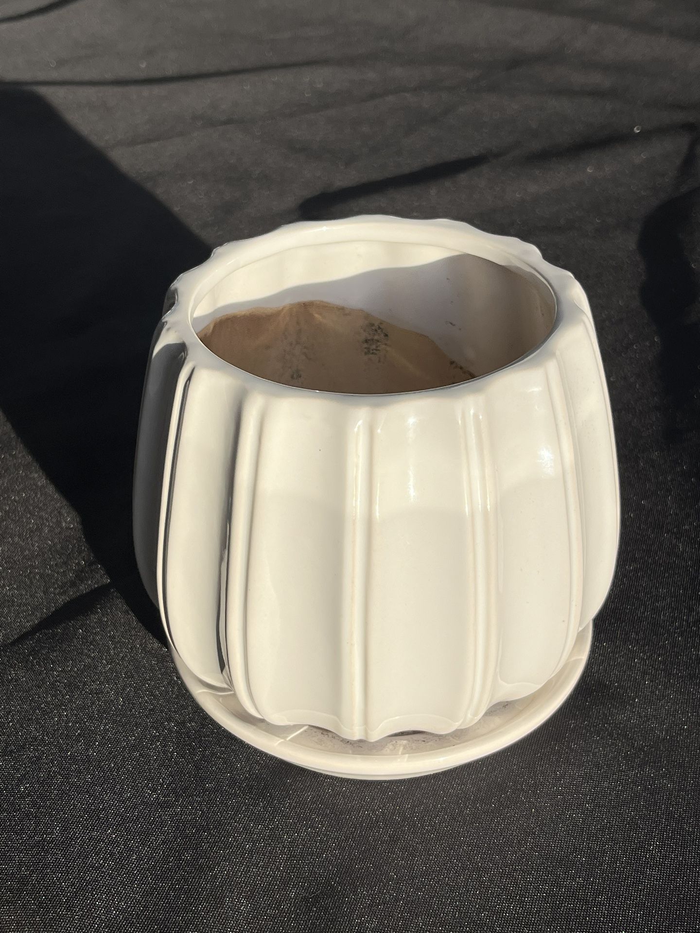 White Ceramic Planter Small