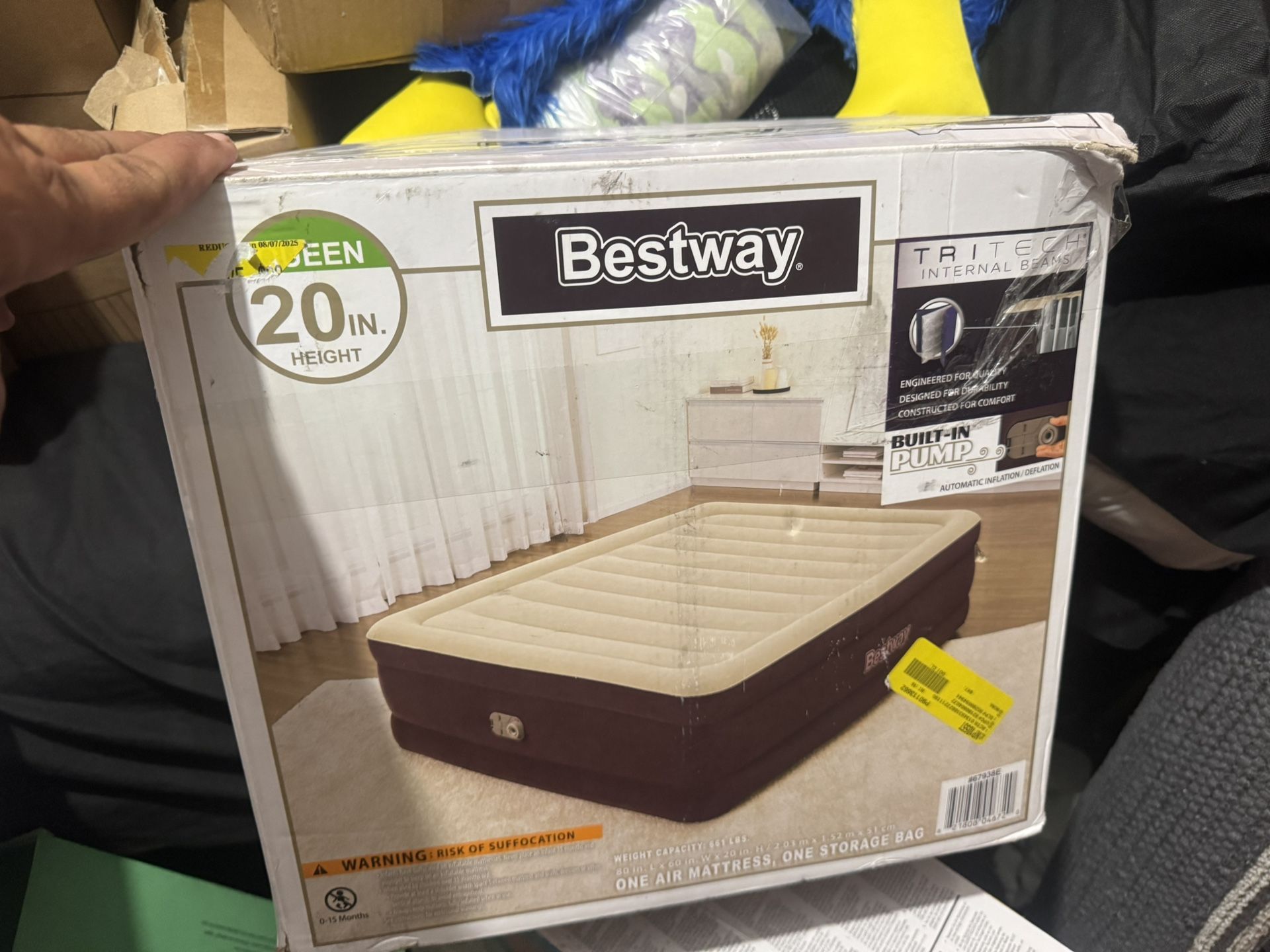 20 inch best way air mattress with pump inside