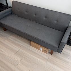 74.8" Square Arm Convertible Sofa