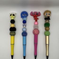 Ballpoint Pen with Character Topper & Decorative Beads