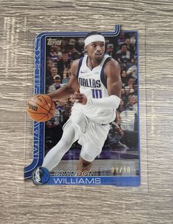 2025-26 Brandon Williams Topps Basketball Clear Acetate /10 (Super Rare)