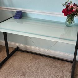 Glass Top Desk.  48 X 30 In
