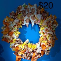 Thanksgiving Rag Wreath 