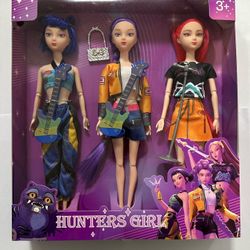 3 Pcs Set K-Pop Demon Hunter Cosplay Doll With Music Light 