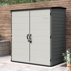 5 ft. 10.5 in. × 3 ft. 8.25 in. × 6 ft. 5.5 in. Extra-Large Plastic Vertical Shed