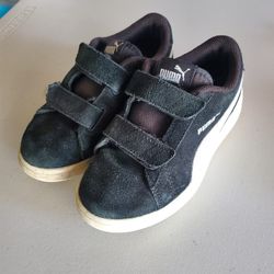Kids Black Suede Sneakers