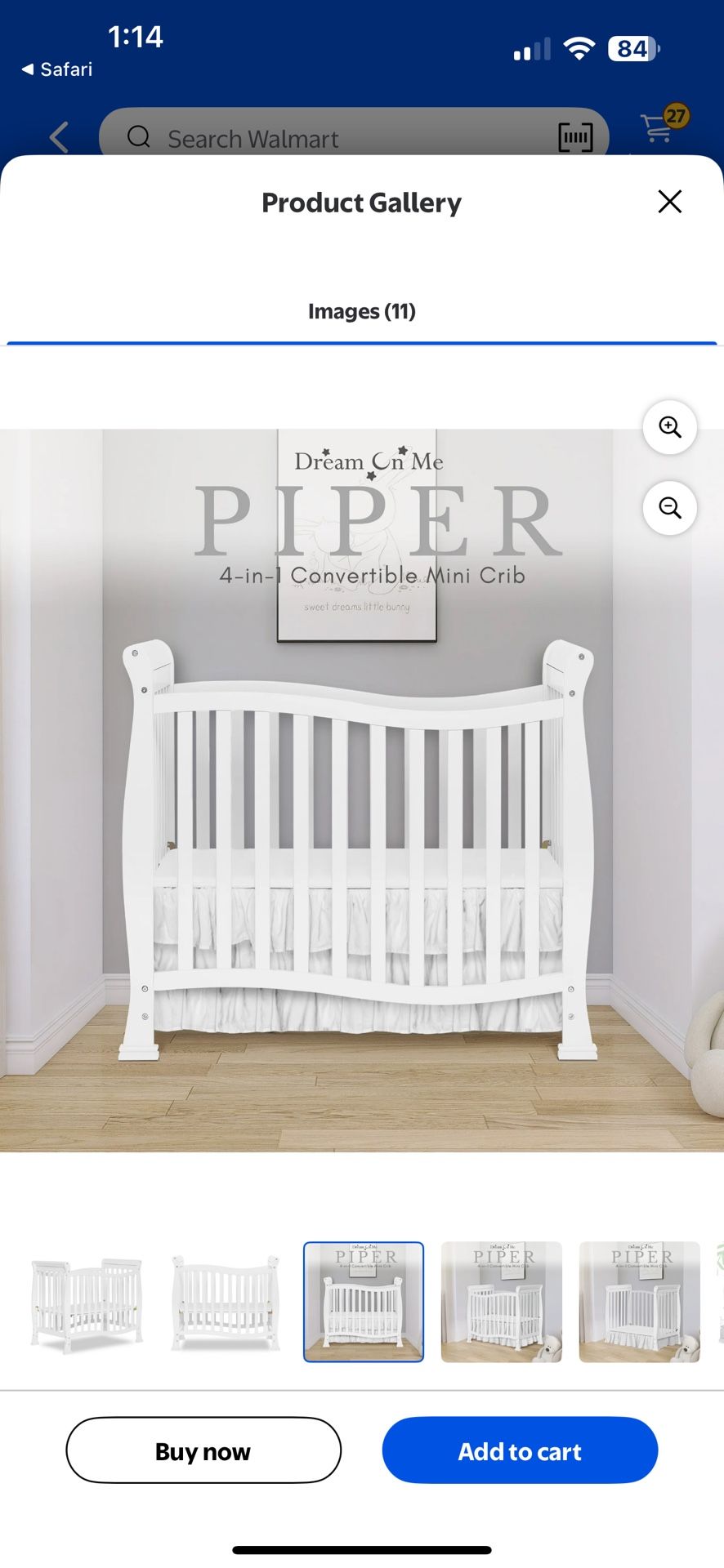 Dream On Me Piper Mini Crib