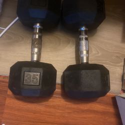 35 Pound Set Dumbbells