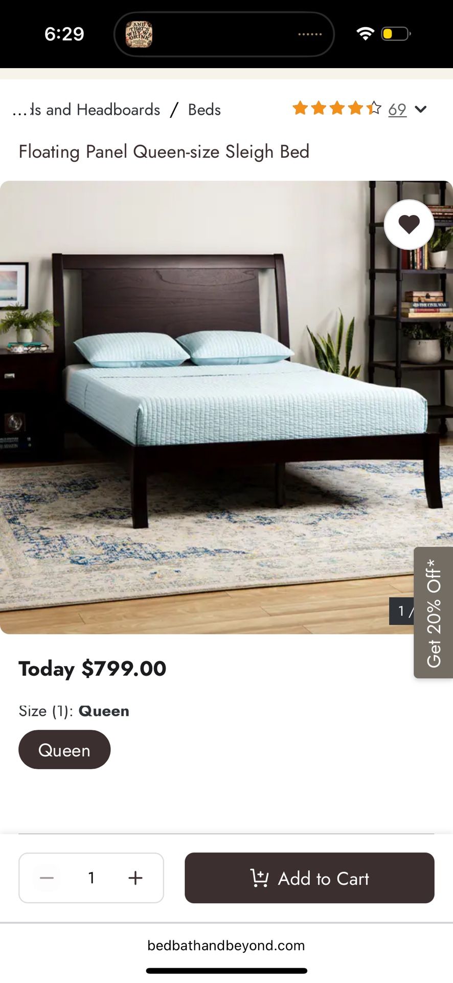 Bed Frame with Headboard
