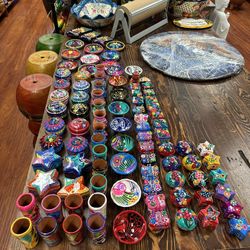 Artesanías Mexicanas, Equipales, Macetas De Barro Y Talavera Decoraciones Para Su Cada Y Jardín. Precios Varían