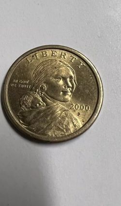 2000 P SACAGAWEA ONE DOLLAR COIN US LIBERTY GOLD COLOR.