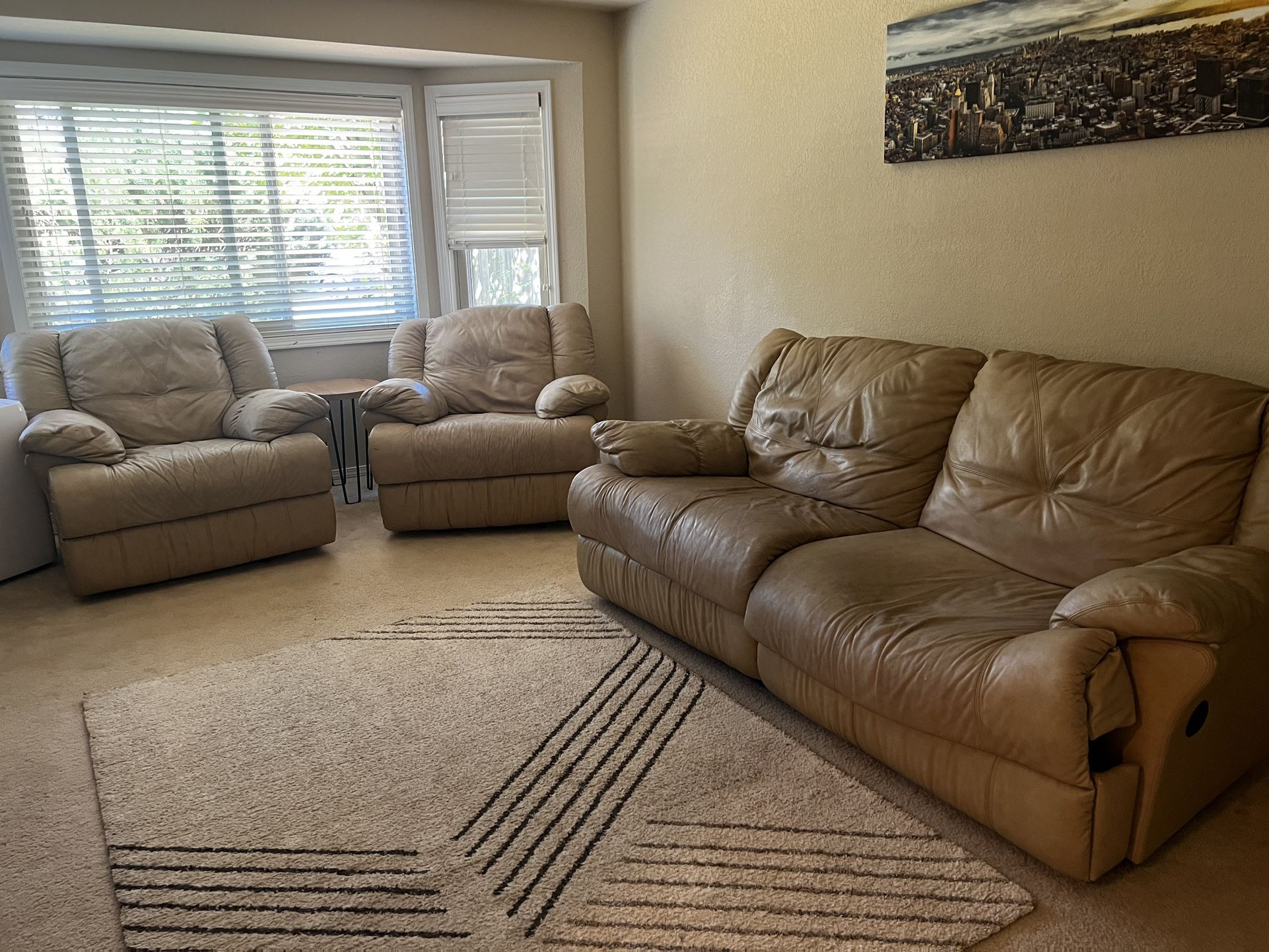Reclining Sofa And 2 Chairs Set Free