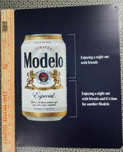 16x12 Modelo Beer Metal Bar Sign