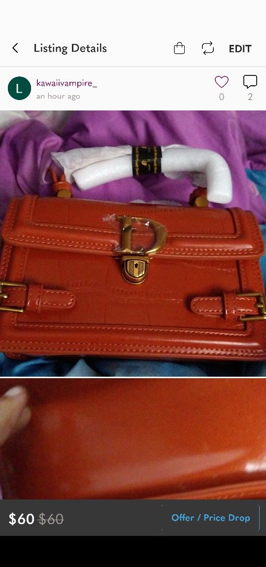 Louis Daisy Top Handle Crossbody Purse