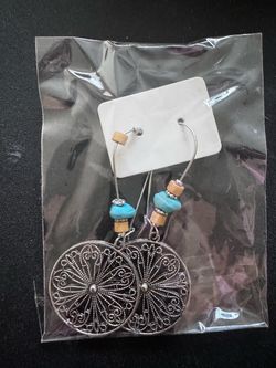 Silver Filigree Drop Earrings