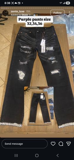 PURPLE NEW BLACK PANTS SIZE 32/34/36.
