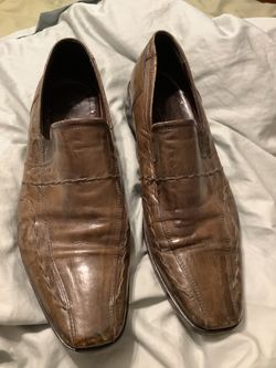 Vintage Italian GTO Leather Slip On Shoes Size 10