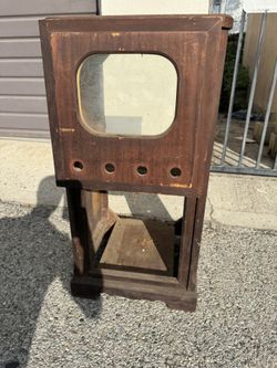 1940s Television Cabinet Wood Cabinet - Vintage TV Frame